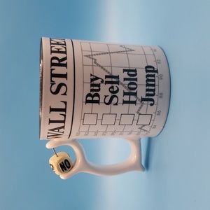 Vintage Wall Street Mug - Department 56- "Buy, Sell, Hold, Jump"